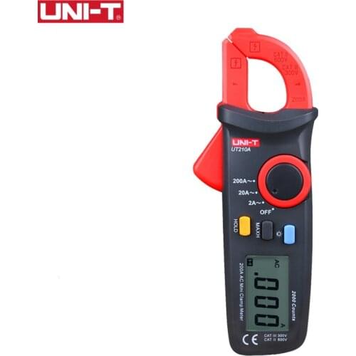 UNI-T UT210A 2000 Count Mini Digital Clamp Meter MultiMeter Tester Auto Range AC Current 2A/20A/200A