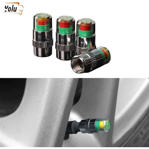 YOLU Car Wireless Tire Pressure Cap Tire Pressure Monitor Valve Stem Caps Sensor Indicator Diagnostic Tools Kit