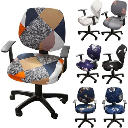 Elastic Split Chair Cover Office Chair Covers Rotating Lift Armchair Slipcover Washable Computer Seat Protector Chair Covers