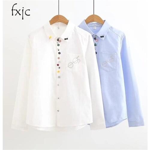 FXJC Women's Shirts With Embroidery