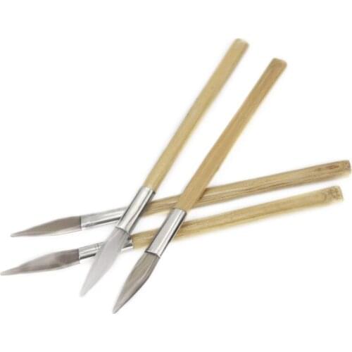 Hot Sale CheapJewelry Making Tools Agate Burnisher with Bamboo Handle Sword Shape 100pcs/lot