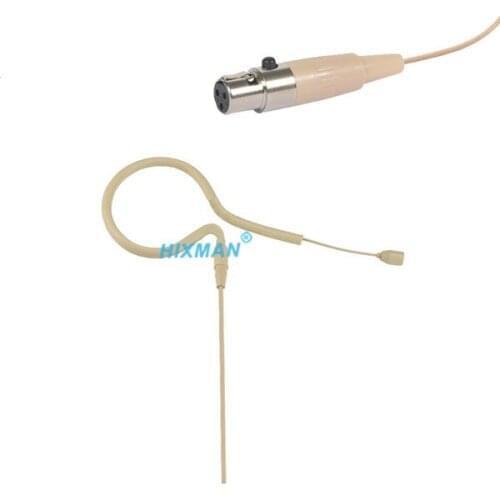 HIXMAN Beige EM2-VP Children Earset Single Ear Omni Headset Microphone For Vocopro GTD Wireless Bodypack Transmitter System TA3F