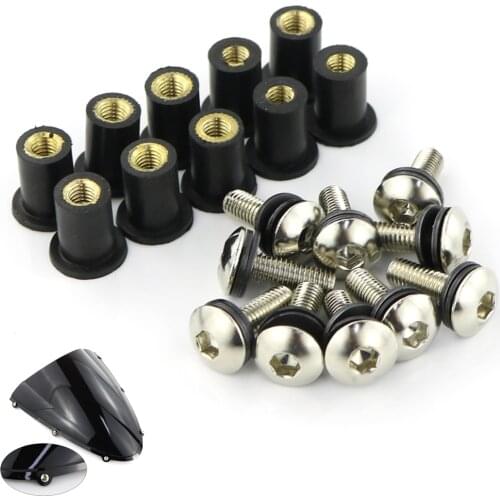 M5*16 10 Pcs Windshield Deflectors Bolts Kits Wind Screws Set For Suzuki TL1000R TL1000S DL650 V-Strom 650 DL1000 V-Strom 1000