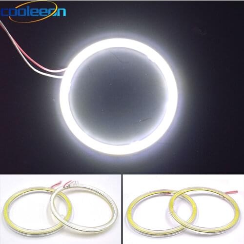 12V Round COB LED Bulb Angel Eye for Car DRL Decor Lights 60mm 70mm 80mm 90mm 100mm 110mm 120mm Auto LED Headlamps COB Fog Lamp