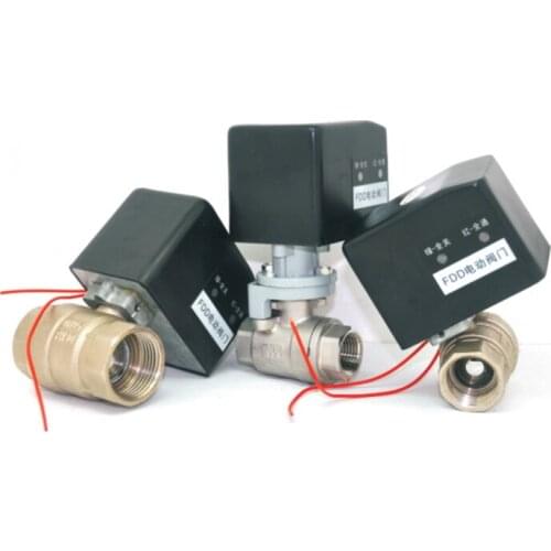 DC12V/24V DN8~DN25 brass normally open/closed, automatic reset electric ball valve,CR02
