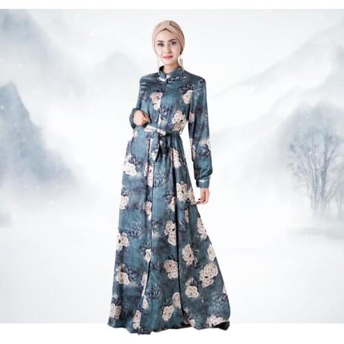 Malaysia Modest Maxi Dress Jalabiya Kaftan Muslim Fashion Turkey Vestido Largo Mujer Elbise Islamic Dresses Robe Longue Arabe