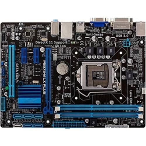 Used Motherboard For ASUS P8B75-M LX PLUS DDR3 LGA 1155 USB3.0 SATA3 B75 Desktop motherborad