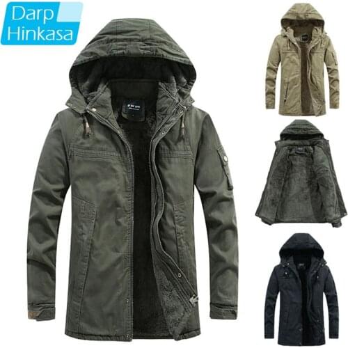 2021 New Winter Warm Parkas Jacket Men 100% Cotton Thick Fashion Casual Men Parkas Coat Military Windproof Hooded Jackets Men