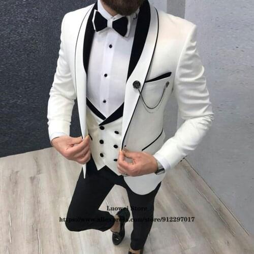 Mens Slim Suit Classic Formal Business 3 Piece Male Casual Wedding Groom Blazer Ropa Hombre Terno Masculino (Jacket+Vest+Pants)