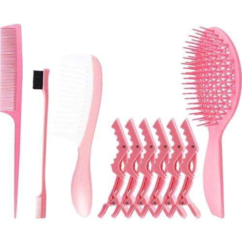 Soft Cushion Mini Small with Clips Styling Comb Set for Salon Barber Shaping