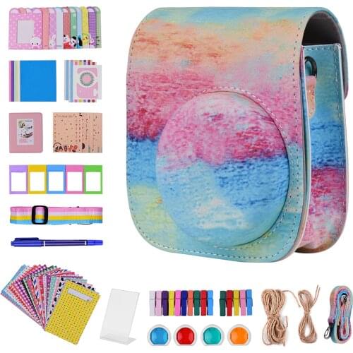 12-in-1 Instant Camera Accessory Bundle Kit for Fujifilm Instax Mini 11 with Camera Bag/Strap/Photo Album/Frame/Stickers/Filters