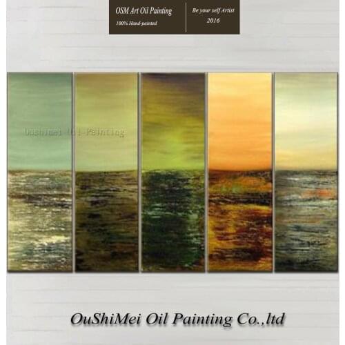 Skills Artist Hand-painted Beautiful Various Colors Seascape Oil Painting For Living Room Decoration Abstract Canvas Painting