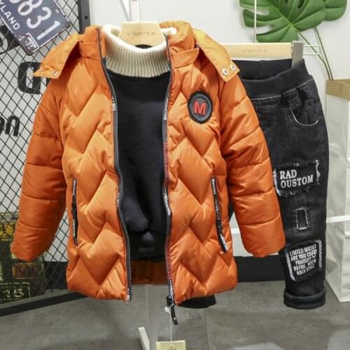 2019 Winter New Baby Clothes Kids Boys Hooded Parkas Kids Down Jacketts Toddler Boys Snowsuits Winter Coats Boys Jackets 2-6Y