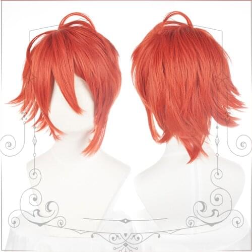 Anime Game IDOLiSH7 Wig Nanase Riku Cosplay Hair Orange Short Synthetic Heat Resistant Wig Comiket Role Play Adult
