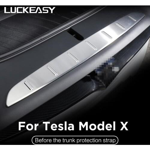 LUCKEASY Front Engine Box Luggage Bumper Panel For Tesla Model X 2017-2020 custom fit front box and rear trunk protection patch