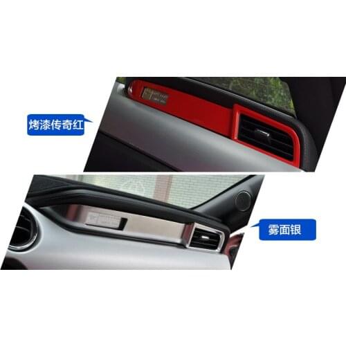 Fit for FORD MUSTANG Auxiliary driving integrated air outlet Stainless steel trim fram
