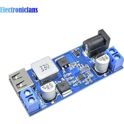 DC-DC 24V/12V To 5V 5A Step Down Power Supply Buck Converter Replace LM2596S Adjustable USB Step-down Charging Module For Phone