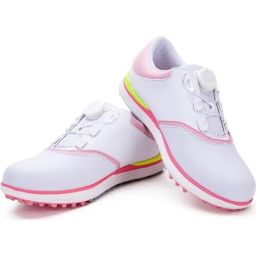 Professional Woman Golf Shoes Ladies Rotating Shoeslace Sneakers Rotating Shoeslace Skidproof Golf Shoes New Arrival D9108