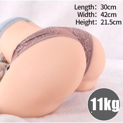 1:1 Realistic Big Ass Sex Doll Half Body Real Vagina Anul Pussy Dual Channel Male Masturbator 11kg large Masturbate For Men
