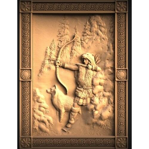 STL Relief Model 3D Model for CNC Router 3D Printer Artcam Aspire Bas Relief STL File Format 3D Carving Home Wall Decoration