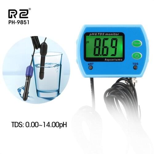 RZ PH Meter TDS Monitor Aquarium Digital Professional Water Quality Tester Purifier For Swimming Pool Acidity Meter PH/TDS Meter