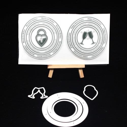Happy Anniversary Metal Cutting Dies or Stamp for DIY Scrapbooking/photo album Decorative Embossing DIY Paper Cards