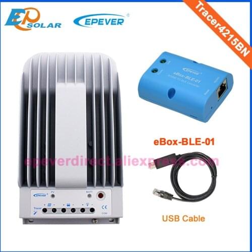 Solar PV controller Max PV input 150V MPPT Tracer4215BN eBOX bluetooth for Android Phone APP USB cable 40A regulator