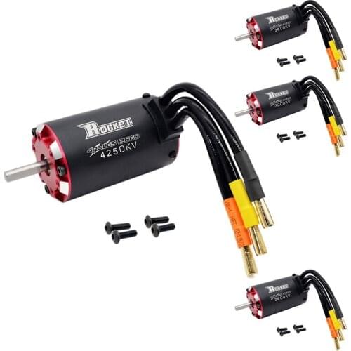 ROCKET V2 Supersonic 3660 4 Poles&Built -In Temperature Sensor& Sensor Port Waterproof Brushless Motor For 1/10 RC Car