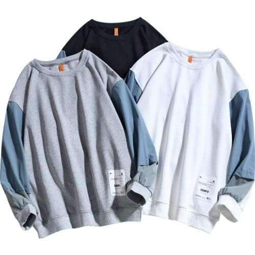 Autumn Spring 2021 Hoodies Sweatshirt Mens Black Loose Hip Hop Punk Pullover Streetwear Casual Fashion Clothes OverSize 5XL