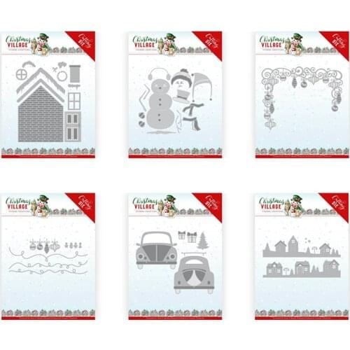 Mmao Crafts Metal Steel Cutting Dies New Snowman bell car house Stencil For DIY Scrapbooking Paper/photo Cards Embossing Dies