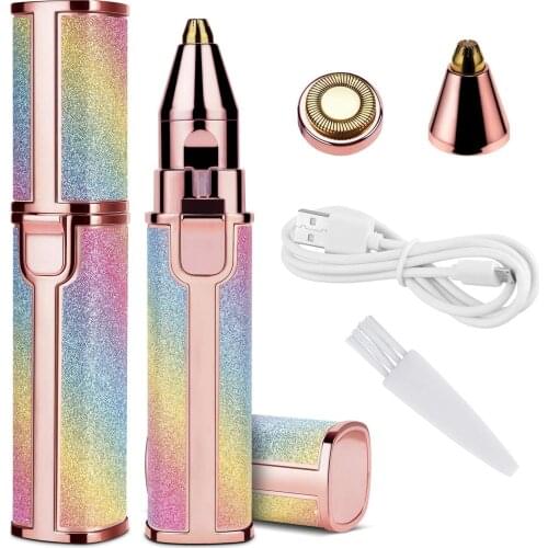 Electric Eyebrow Trimmer -Hair Remover for Women, 2 in 1 USB Charging Eyebrow Razor, Waterproof Painless Gentle Shaver for Women