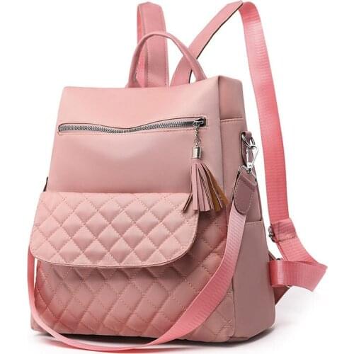 Oxford Women Backpacks Large Capacity Female School Bags Casual Laptop Backpack for Ladies Bags Zipper Teenage Girls Book Bags