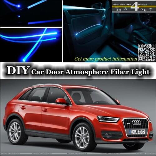 Interior Ambient Light Tuning Atmosphere Fiber Optic Band Lights For Audi Q5 SQ5 Inside Door Panel illumination (Not EL light)