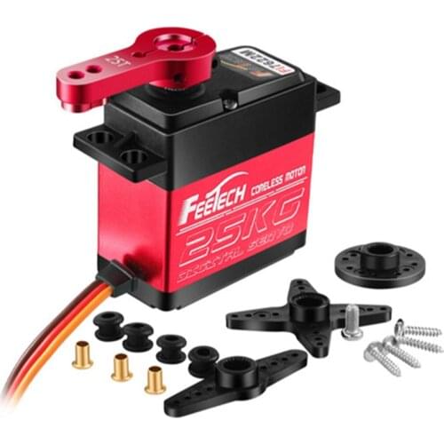 2020 Waterproof 180 Degree 25KG Large Torque 25T Arm full metal gear Digital RC Servo for RC Car Crawler SCX10 TRX4 Parts