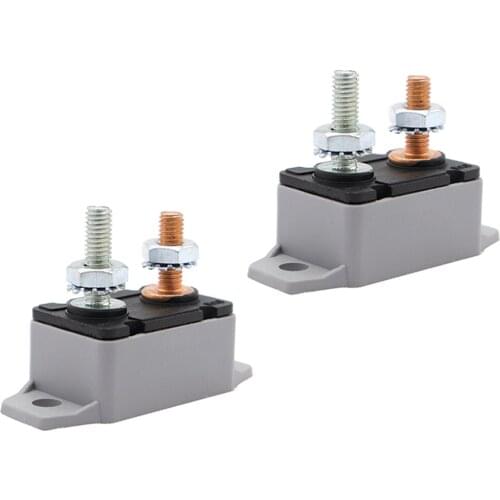 2Pcs 15Amp Auto Reset 12V 24V Circuit Breaker Car Automatic Fuse Metal Stud Bolt Type
