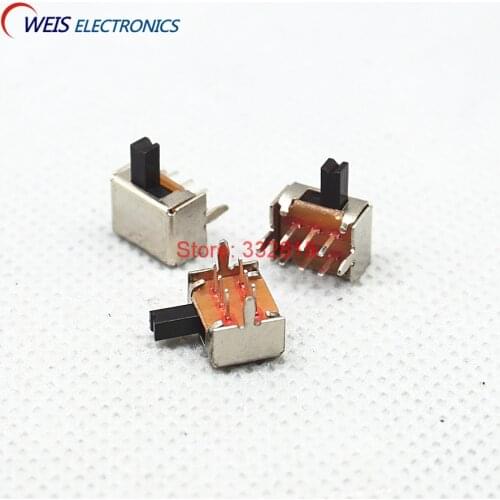 20PCS SK22D07 toggle switch 2P2T 6PINS slide switches Pull ON/OFF handle length 4mm Free shipping