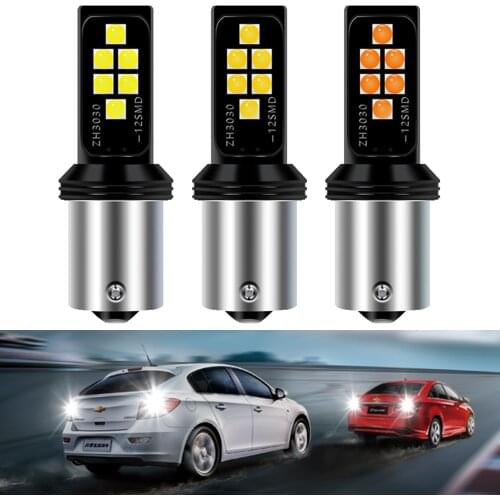 2x BA15S 1156 P21W LED LED No Hyper Flash Bulb Turn Signal Light Error Free Auto Led Lamps for BMW Audi Kia 12V red 6000K orange