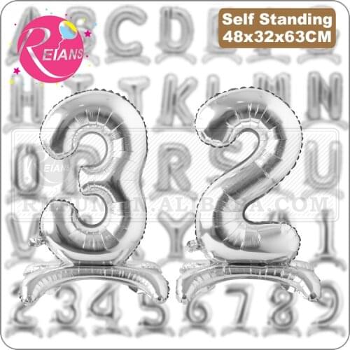 32 Inch standing Silver Alphabet Letters Foil Balloons Baby Shower Birthday Party Decor Balloon Wedding Party Supplies Ballon