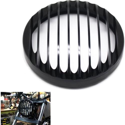 5.75" 5 3/4" CNC Led Headlight Grill Cover For Harley Davidson Sportster XL 883 Iron 1200 04-14 Custom XL1200C 1200 Motorcycle