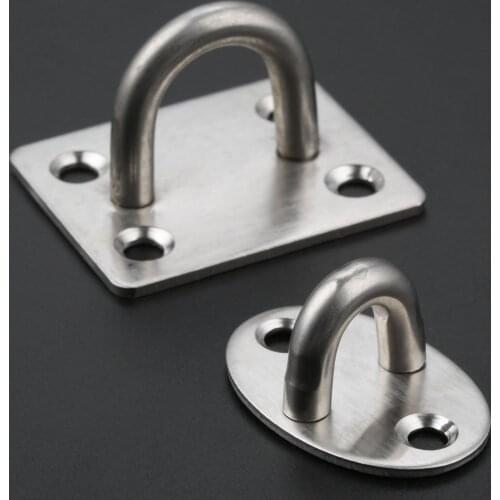 5pcs Ceiling Hook Stainless Steel U-shaped Ring Mount Base Ceiling Anchor Hanger Fit Fans/Chandelier /Hammocks/Rings Hardware