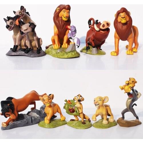 9pcs/Set Lion King Figures Simba Nala Mufasa Sarabi Pumbaa Timon Zazu Bird Animal Model Toys