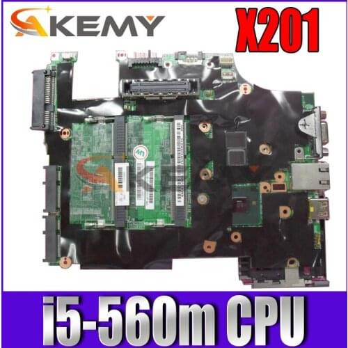 Akemy original Main board for Lenovo Thinkpad X201 Laptop Motherboard FRU 04W0300 i5-560m QM57 Full tested