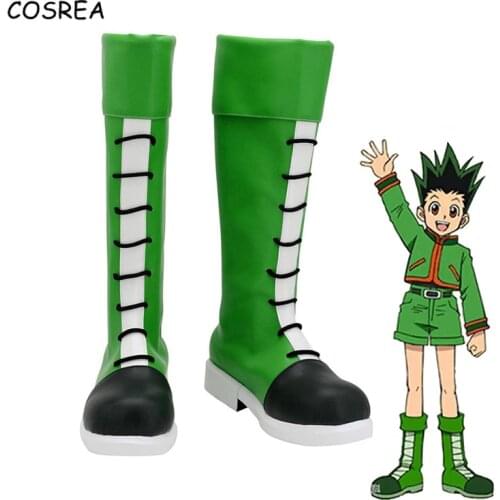 Anime Hunter x Hunter Cosplay Gon Freecss Shoes Boots Party Green Boot Shoe Halloween Costumes for Women Men Role Party Props