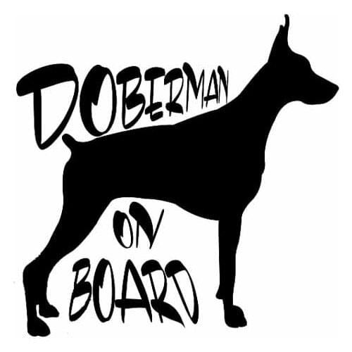 PLAY COOL Car Sticker Personality Doberman on Board Waterproof Sunscreen Reflective Exterior Accessories Vinyl Decal,15cm*14cm