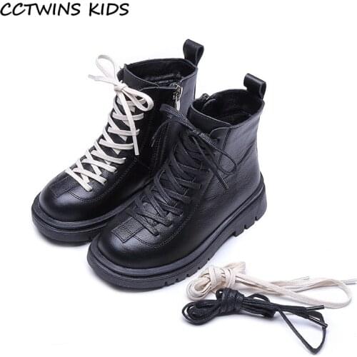 CCTWINS Kids Boots 2020 Winter Girls Fashion Boots Genuine Leather Baby Shoes Brand Shoes Children Black Boots FB1920