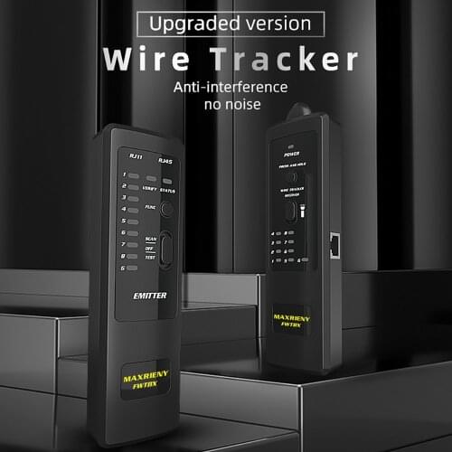 MAXRIENY FWT8X Digital Signal Dual Mode Network Wire Line Finder Analyzer Detector RJ45 RJ11 Accurate Ethernet Lan Tracer