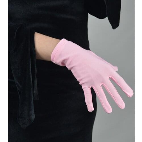 Elegant Gloves Women Black White Purple Short Bridal Gloves Wedding Party Dress Guantes De Novia Accessories Marriage Gloves