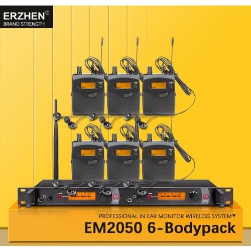 EM2050 In Ear Monitor Wireless System SR2050 Double transmitter Monitoring 6 bodypack Professional for studio Stage Performance