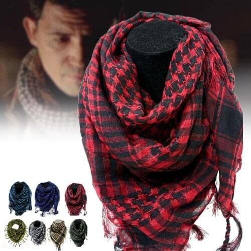 Cotton Thick Muslim Hijab Shemagh Tactical Desert Arab Scarves Men Winter Military Windproof Scar