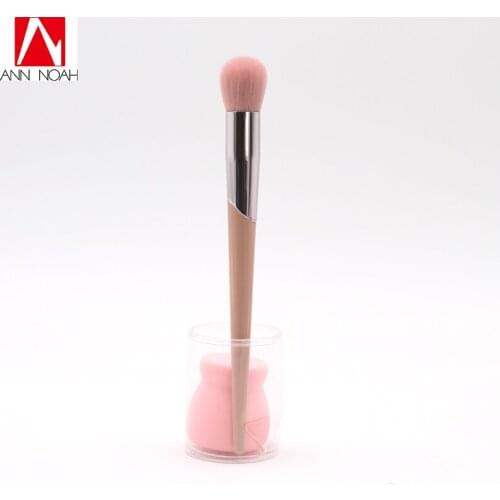 Customize Beauty Plastic Handle Synthetic Hair Firm Air Touched Full-Bodied Makeup Foundation Brush